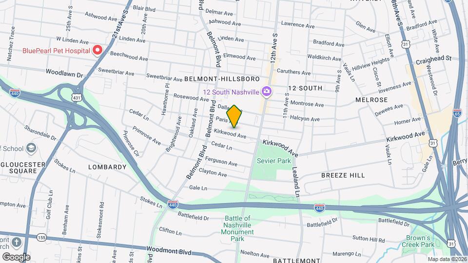 1512 Kirkwood Ave Map and Location Details