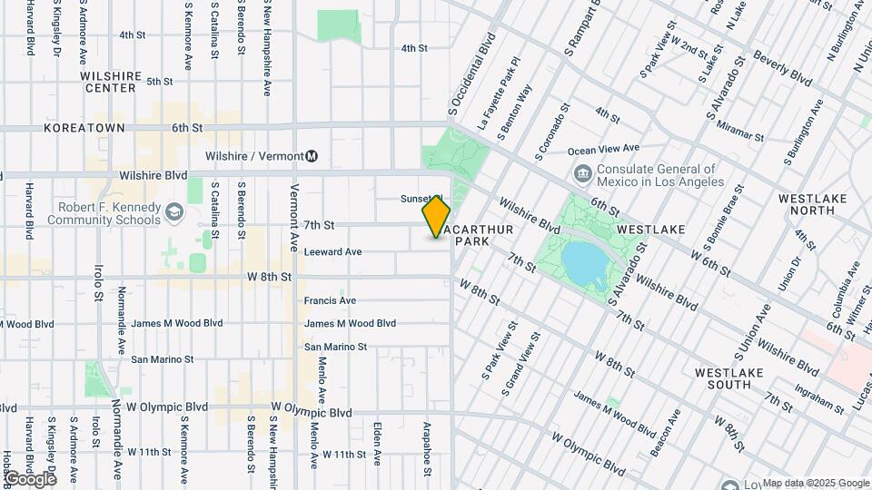 2823-2831 Leeward Ave Mapa y Detalles de la Ubicación