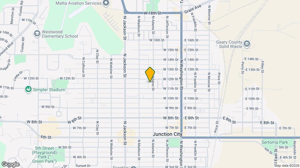 1116 N Adams St Map and Location Details