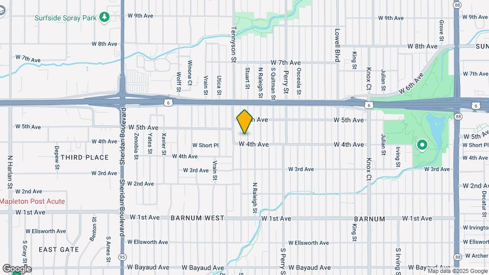 421 Stuart St Map and Location Details