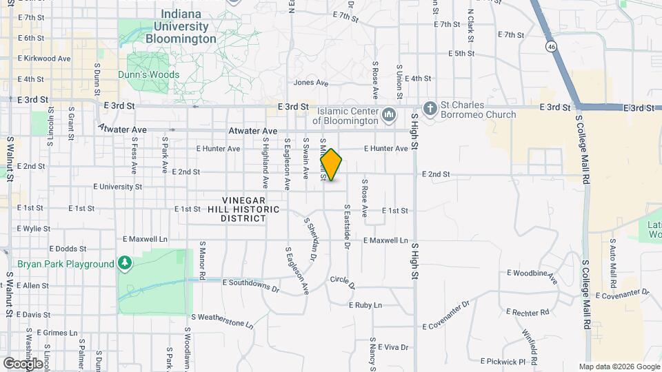 1605 E University St Map and Location Details
