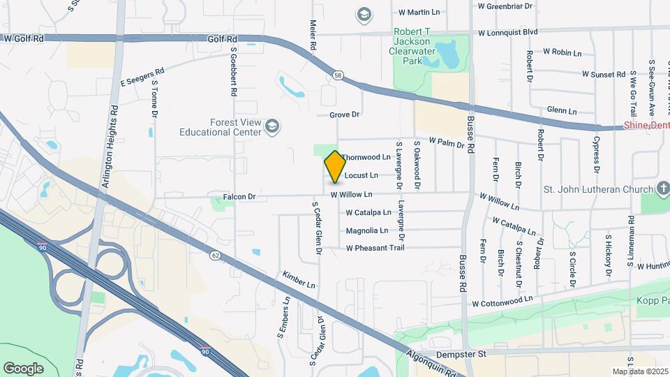 1834 W Willow Ln Map and Location Details