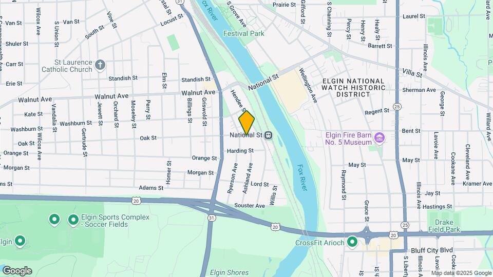 125 Oak St, Unit 1 Map and Location Details