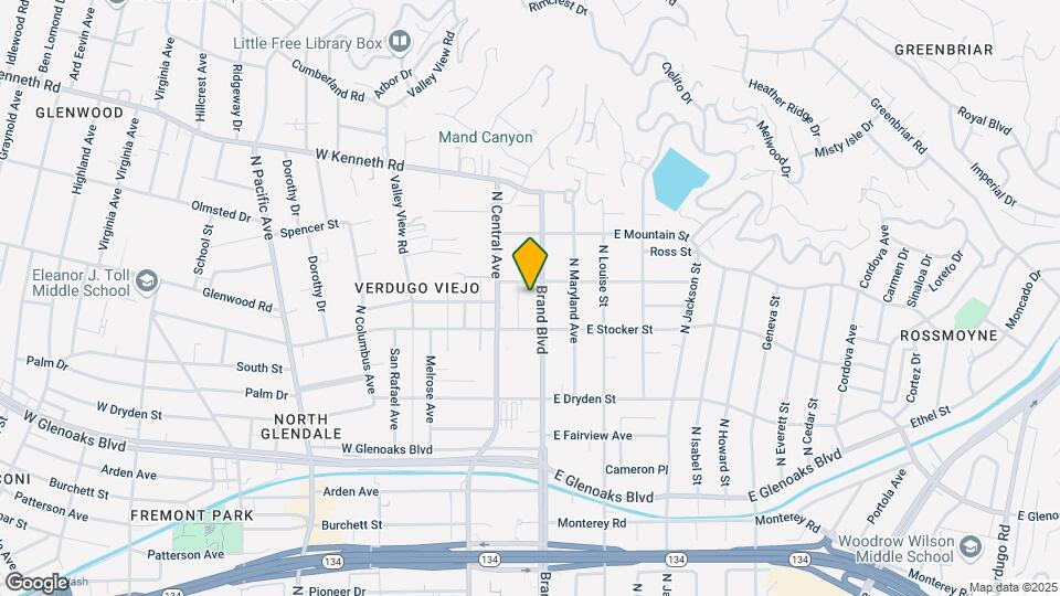 1225 N Brand Blvd Map and Location Details