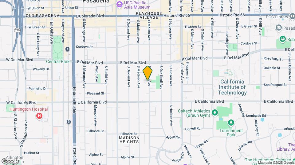 283 S El Molino Ave Map and Location Details