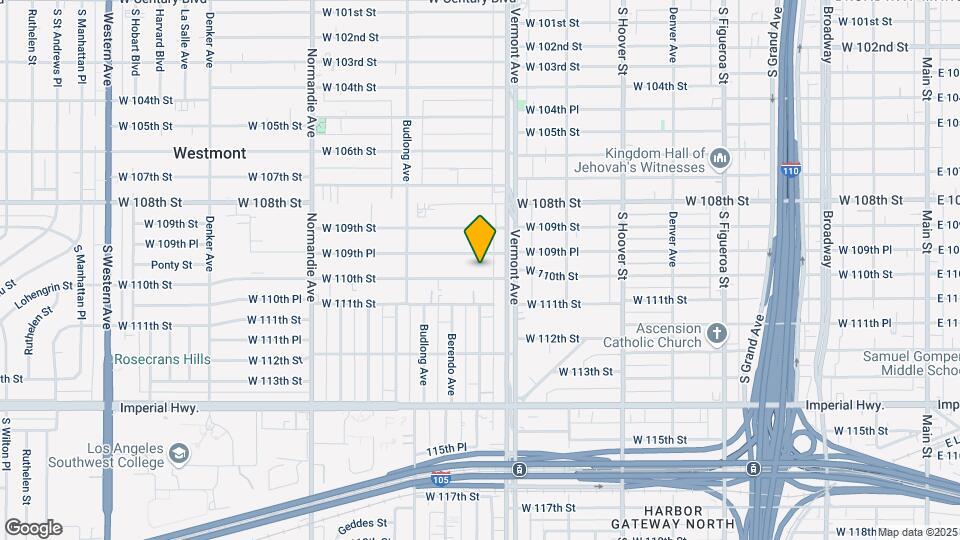1027 W 110th St Map and Location Details