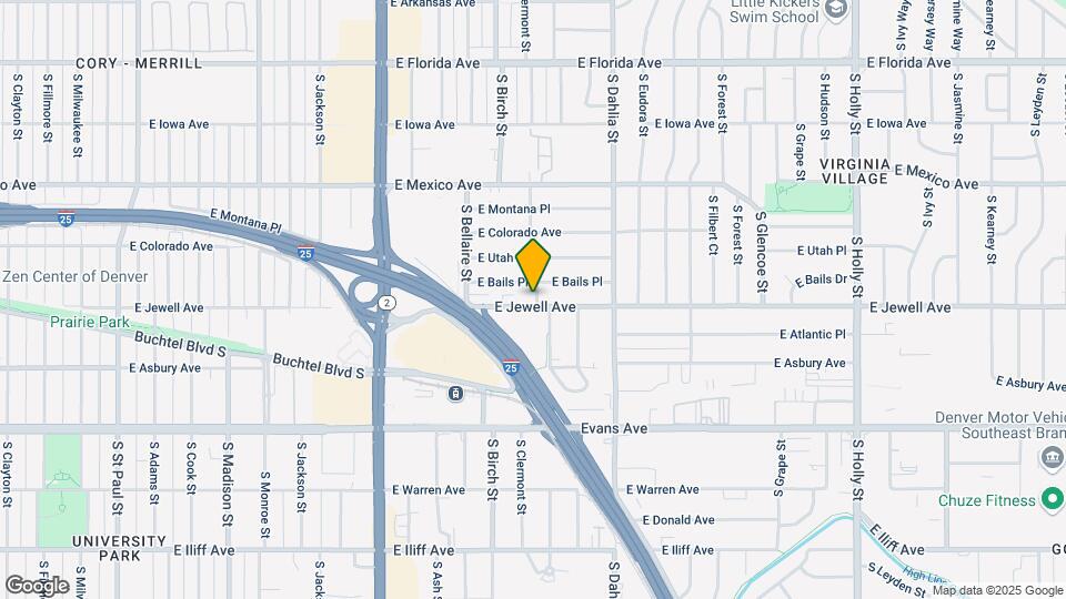 1889 S Clermont St Map and Location Details