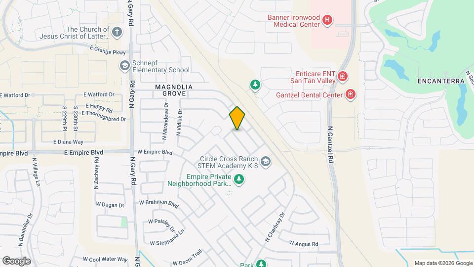 694 W Belmont Red Trail Mapa y Detalles de la Ubicación