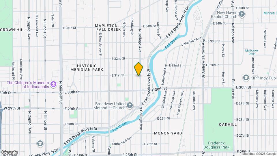 3040 N College Ave Map and Location Details