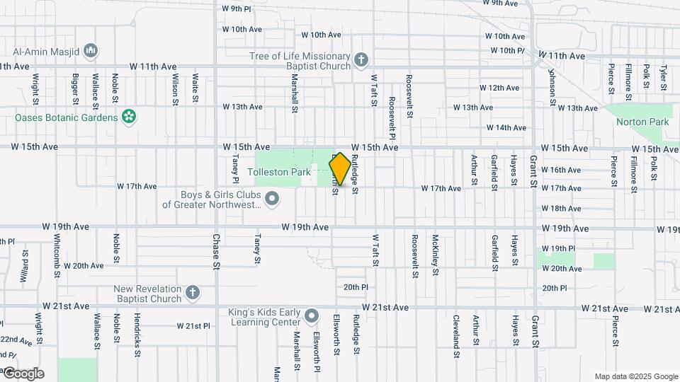 1707 Ellsworth St Map and Location Details