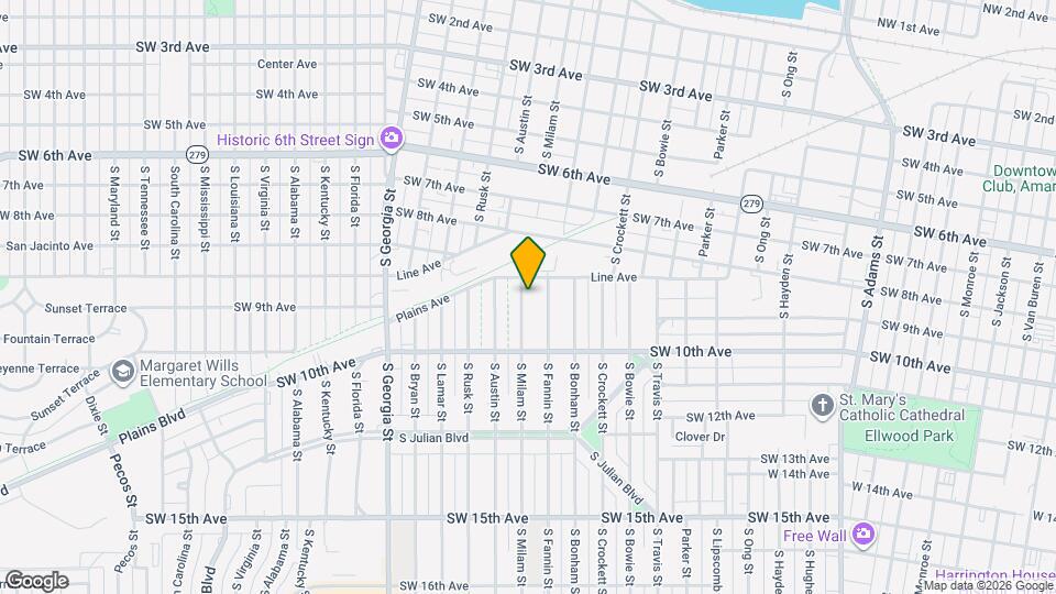 909 S Milam St Map and Location Details