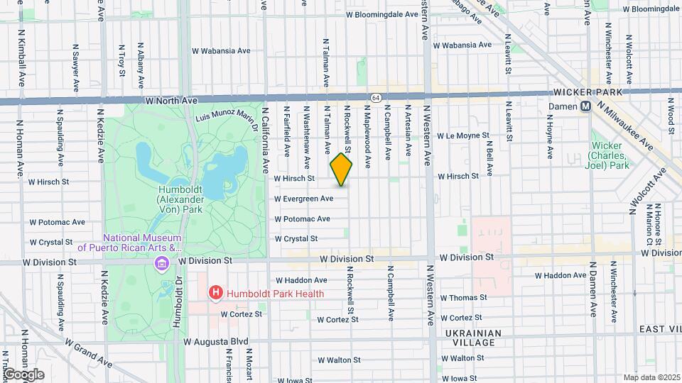 2608 W Evergreen Ave Map and Location Details