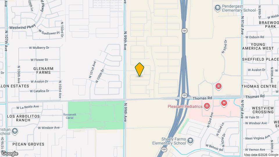 9810 W Pinchot Ave Map and Location Details