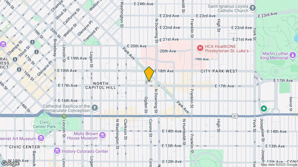 1011 E 17th Ave Map and Location Details