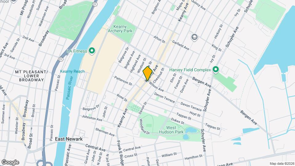 162 Kearny Ave Map and Location Details