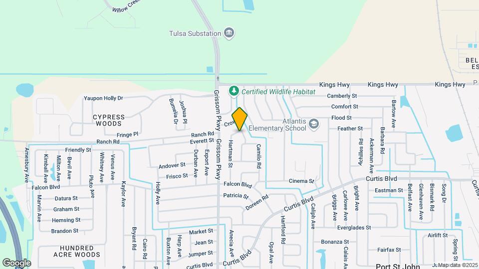 7250 Glentry Ave Map and Location Details