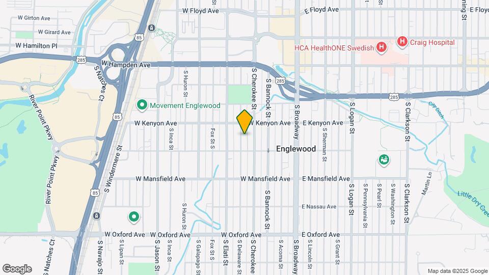 3740 S Delaware St, Unit A Map and Location Details