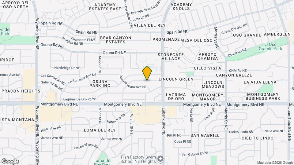 9516 Dona Marguerita Ave NE Map and Location Details