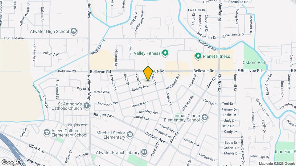 1271 Spruce Ave Map and Location Details