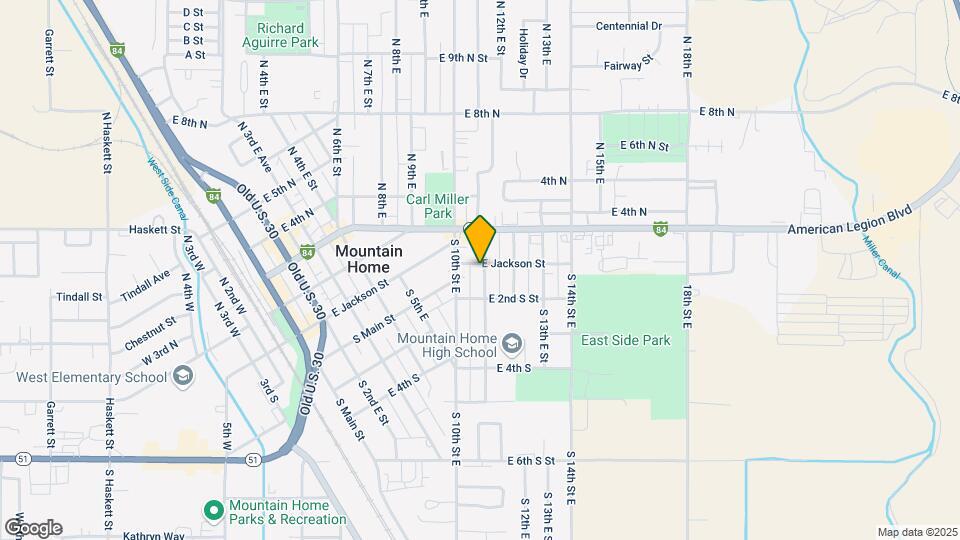 1025 E Jackson St Map and Location Details
