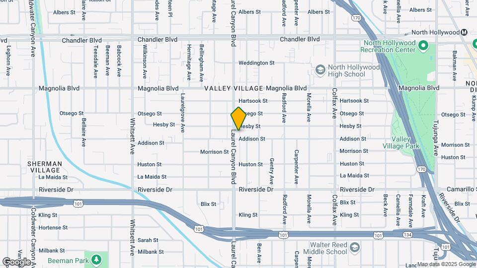 5000 Laurel Canyon Blvd Map and Location Details