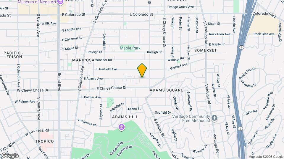 1012 E Acacia Ave Map and Location Details