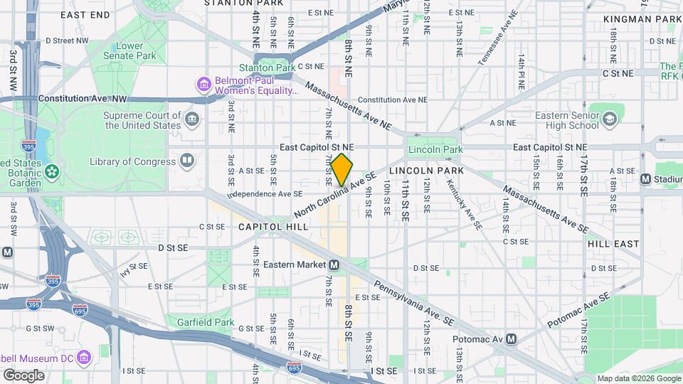 722 N Carolina Ave SE, Unit B Map and Location Details