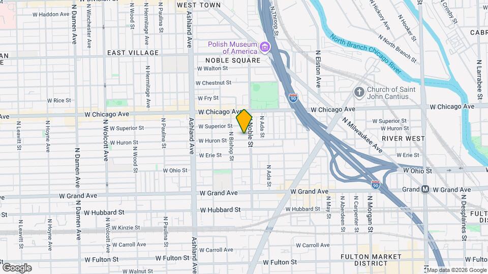 1410 W Huron St Map and Location Details