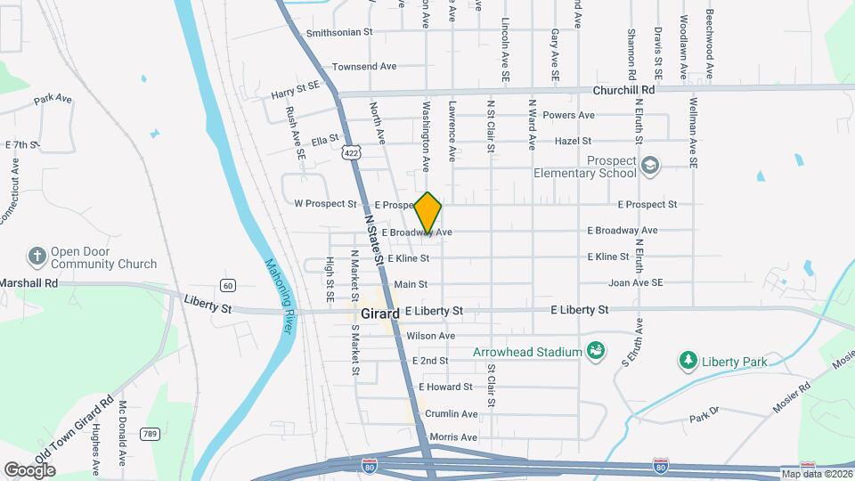 123 E Broadway Ave Map and Location Details