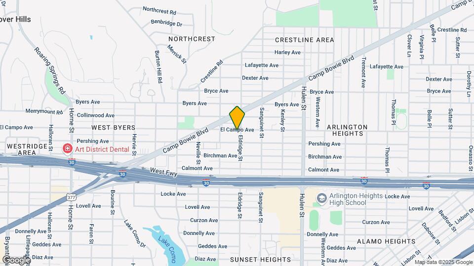 4905 El Campo Ave Map and Location Details