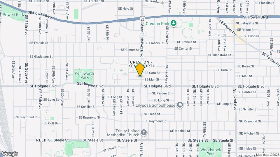 3845 SE Mall St Map and Location Details