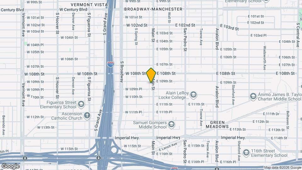 10909 S Main St Mapa y Detalles de la Ubicación