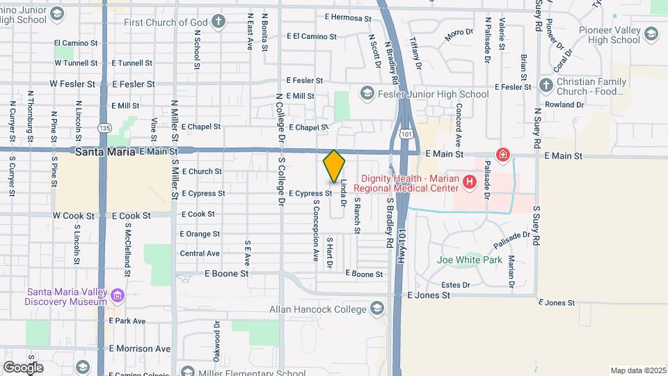 917 E Cypress St Map and Location Details