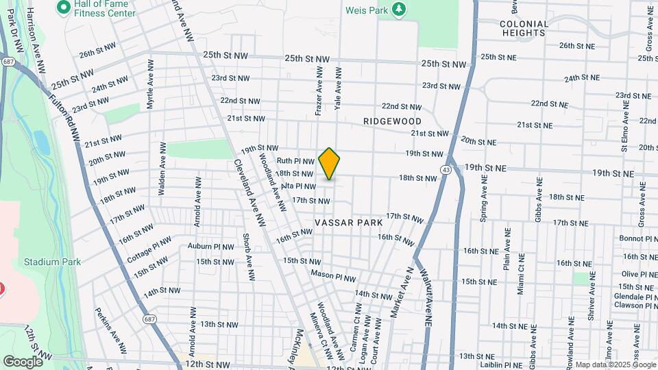 1725 Yale Ave NW Map and Location Details