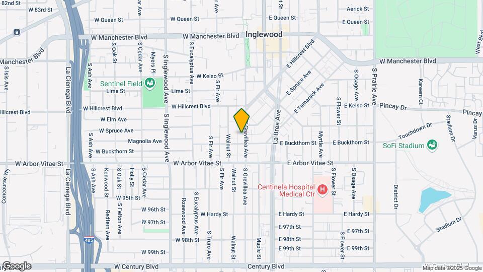 723-725 S Grevillea Ave Map and Location Details