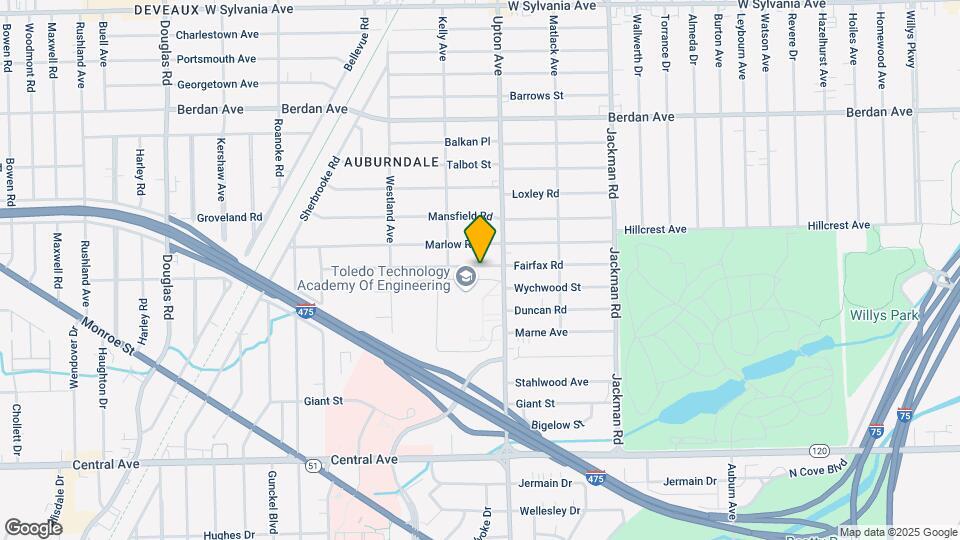 1925 Fairfax Rd Map and Location Details