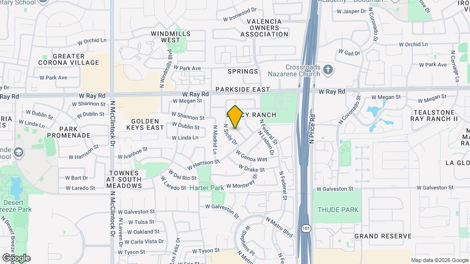 820 N Granada Dr Map and Location Details