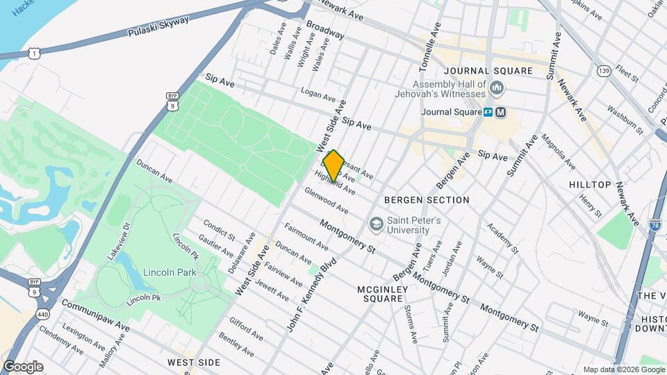 129 Highland Ave Map and Location Details