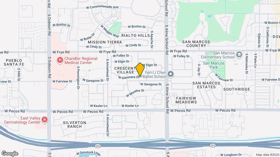 1213 W Glenmere Dr Map and Location Details