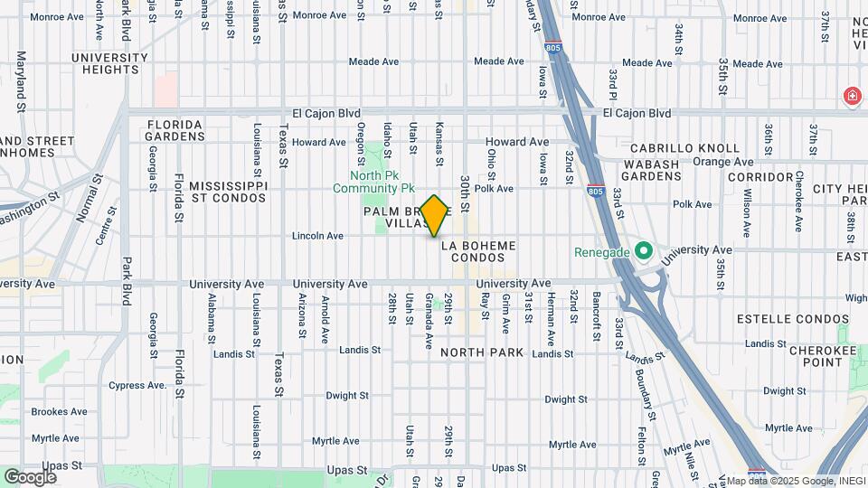 3988 1/2 Kansas St Map and Location Details
