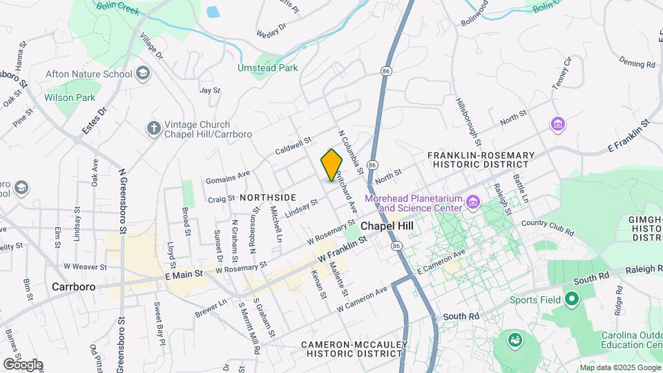 208 Carr St Mapa y Detalles de la Ubicación