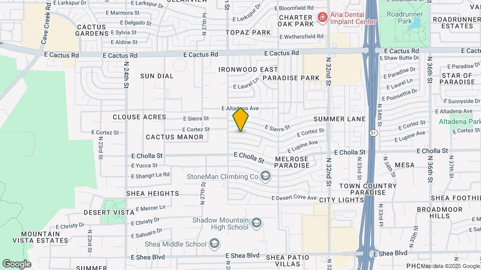 2821 E Cortez St Map and Location Details