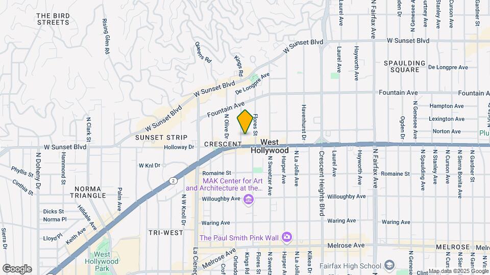 1120 N Kings Rd Map and Location Details