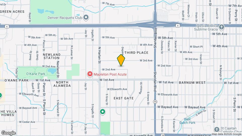 5655 W 2nd Ave Mapa y Detalles de la Ubicación