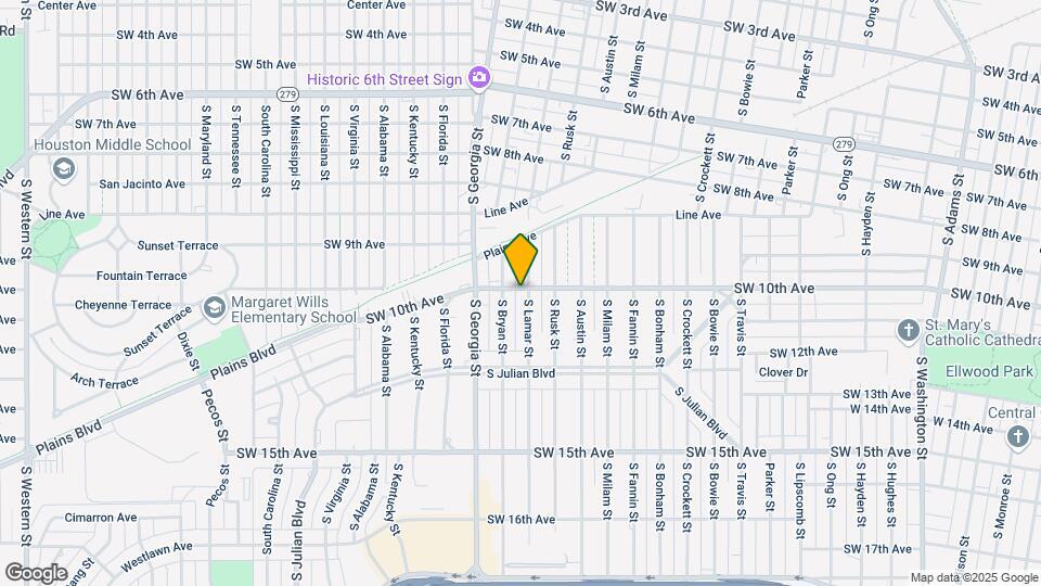 1000 S Lamar St Map and Location Details