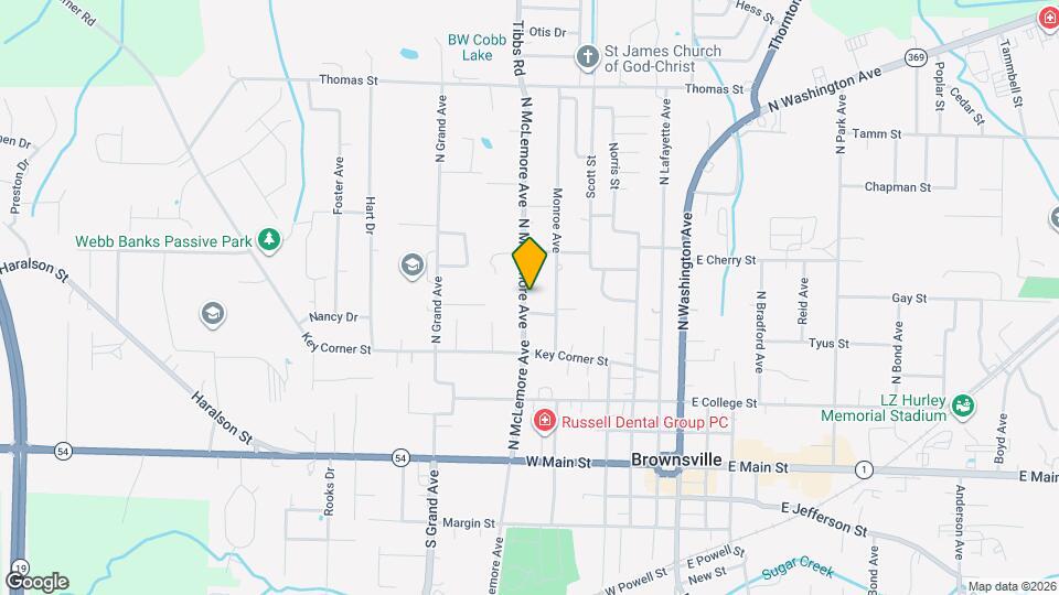 596 N McLemore Ave Map and Location Details