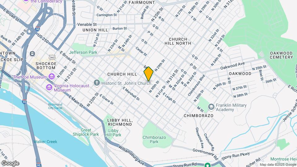 523 N 29th St Map and Location Details