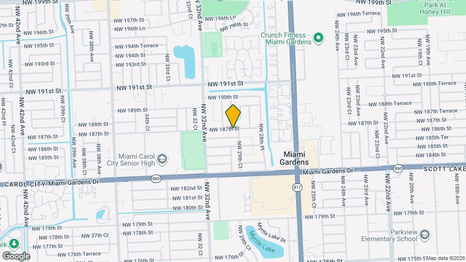 2960 NW 187th St Map and Location Details