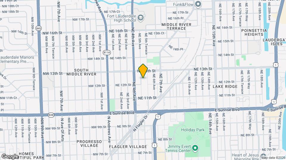 1212 NE 5th Ave, Unit 3 Mapa y Detalles de la Ubicación