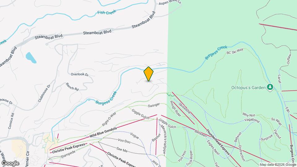 2883 Burgess Creek Rd, Unit Studio Ski in/out Map and Location Details